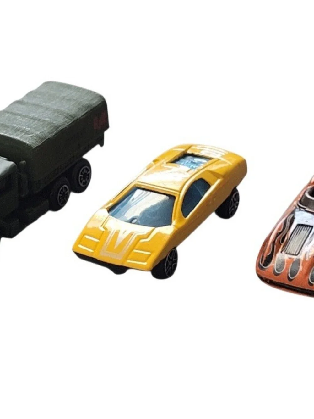 (Lot Of 3) Assorted Corvette Stingray /Datsun 126X/ Military Truck Die-Cast 1:64
